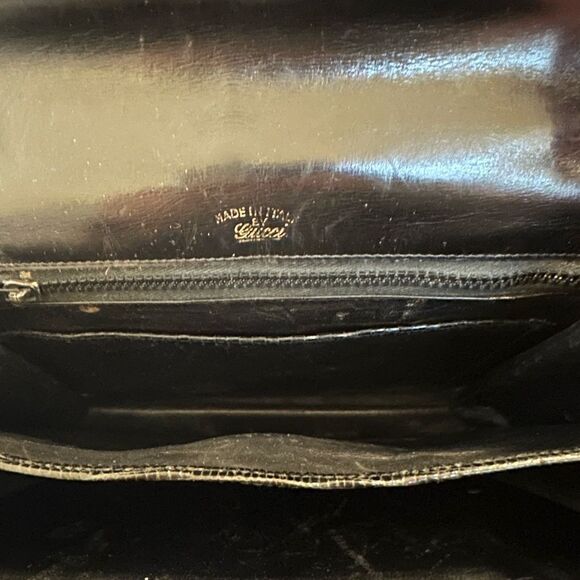 Gucci Top Handle black lizard print Bag - Picture 11 of 16